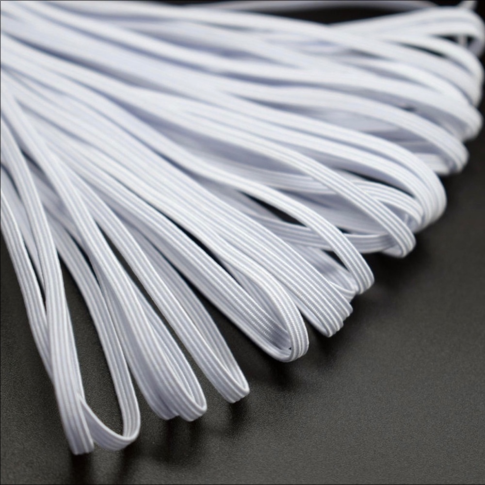 30 yards elastic 1/8” white
